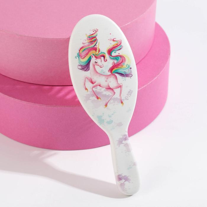 Массажная расческа детская «Единорог», овальная 13 × 4.5 см
Массажная расческа детская «Единорог», овальная 13 × 4.5 см