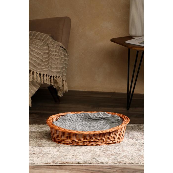 Лежанка для собак и кошек из лозы, 48х36х12 см
Лежанка для собак и кошек из лозы, 48х36х12 см