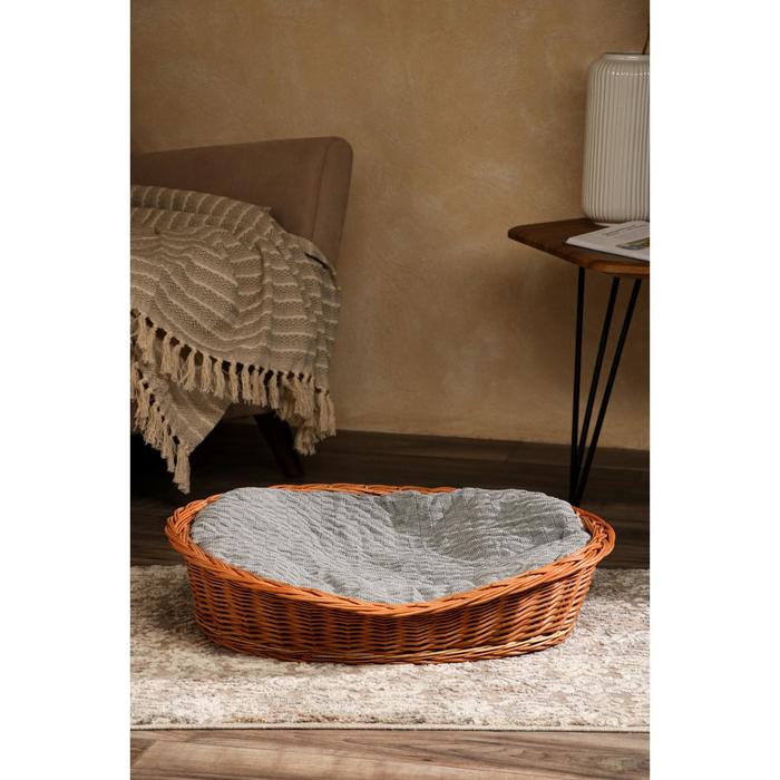 Лежанка для собак и кошек из лозы, 65х54х16 см
Лежанка для собак и кошек из лозы, 65х54х16 см