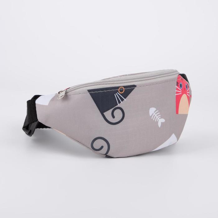 Сумка поясная на молнии, цвет серый
Сумка поясная на молнии, цвет серый