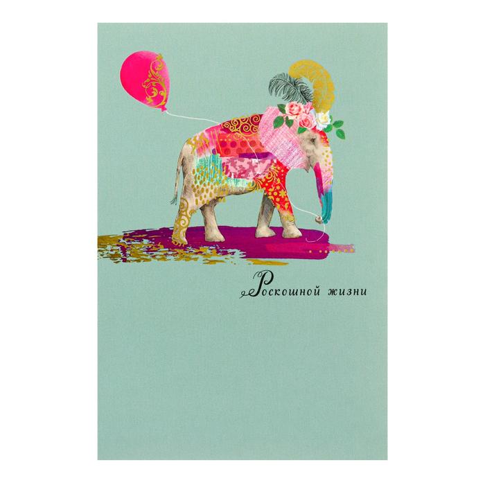 Открытка "Роскошной жизни" слон, шарик
Открытка "Роскошной жизни" слон, шарик