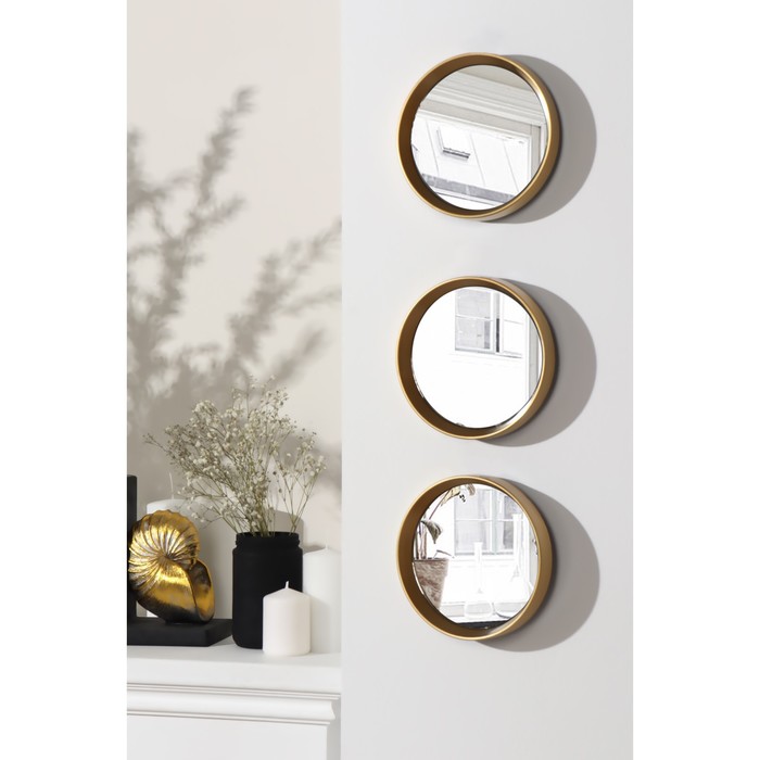 Набор настенных зеркал «Нео», d зеркальной поверхности 15,8 см, цвет золотистый
Набор настенных зеркал «Нео», d зеркальной поверхности 15,8 см, цвет золотистый
