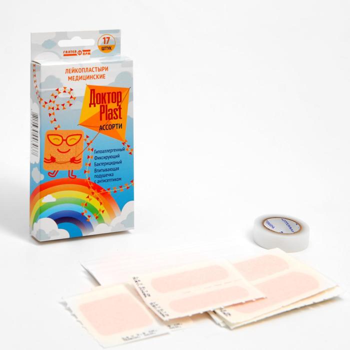 Лейкопластырь медицинский "Ассорти" 17 шт.
Лейкопластырь медицинский "Ассорти" 17 шт.