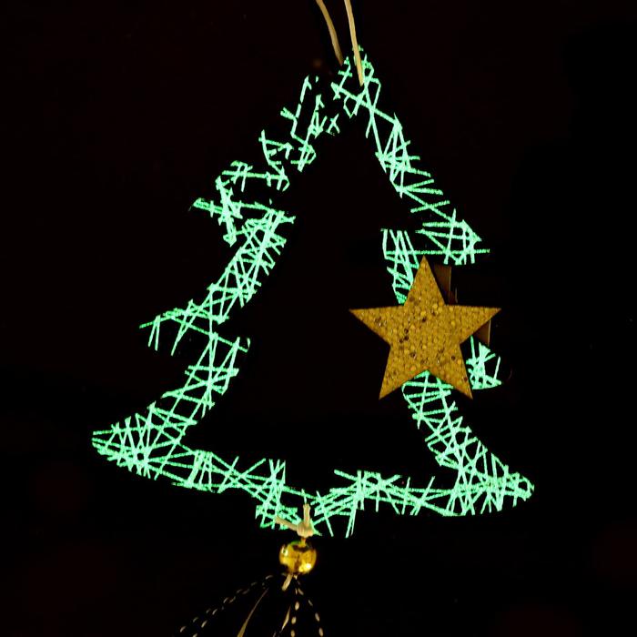 фото Новогодняя подвеска «ёлочка со звездой» 11×67 см лесная мастерская