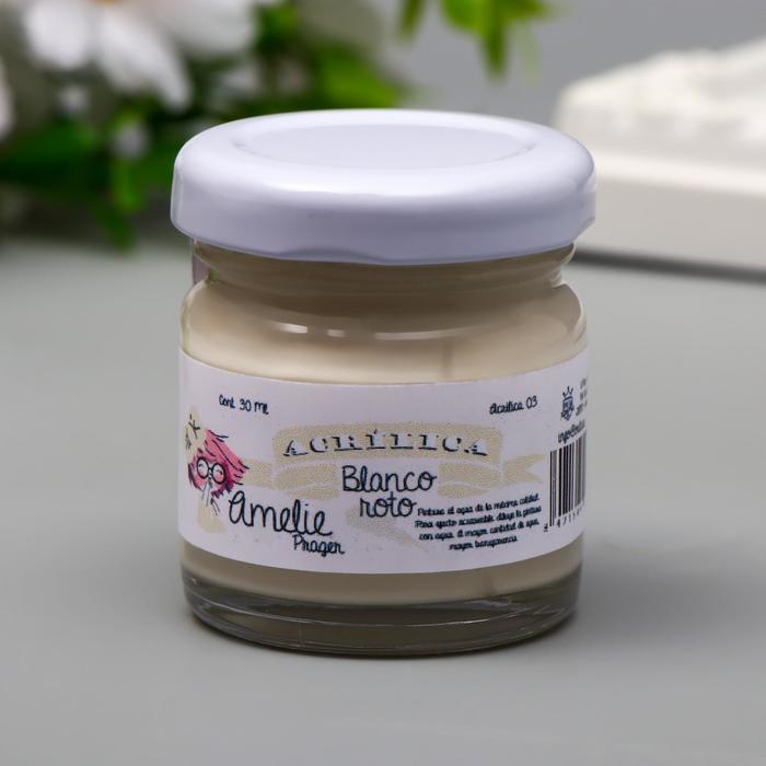 Акриловая краска AMELIE ломаный белый, 30 мл
Акриловая краска AMELIE ломаный белый, 30 мл