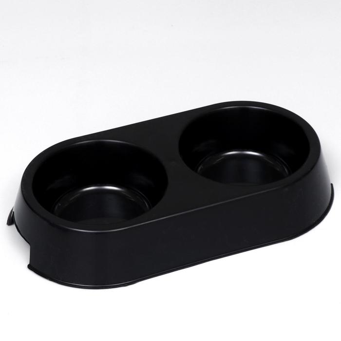 Миска пластиковая двойная 29,5 х 16,5 х 5 см, черная
Миска пластиковая двойная 29,5 х 16,5 х 5 см, черная