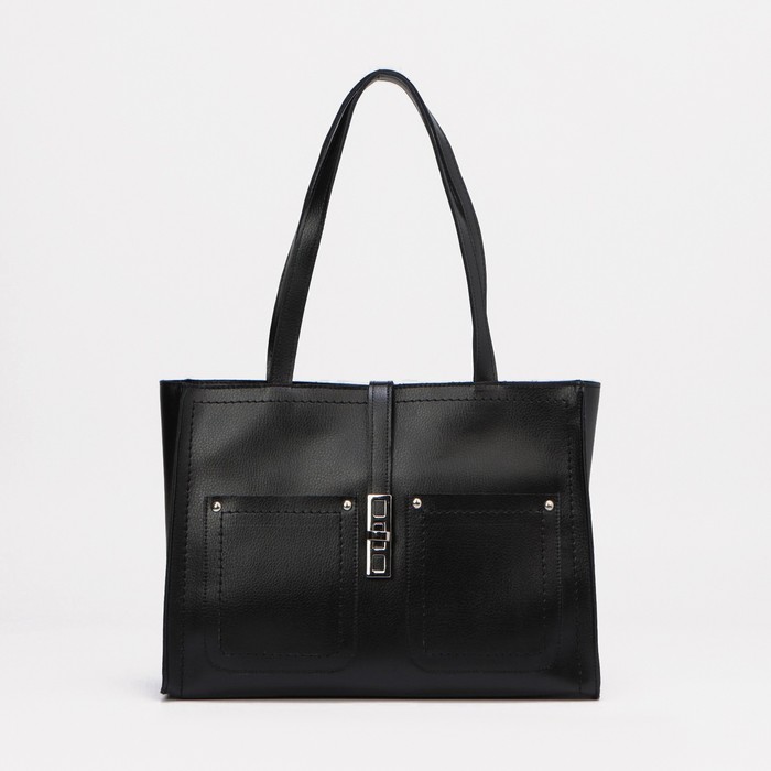 Сумка-шопер на молнии, цвет чёрный
Сумка-шопер на молнии, цвет чёрный