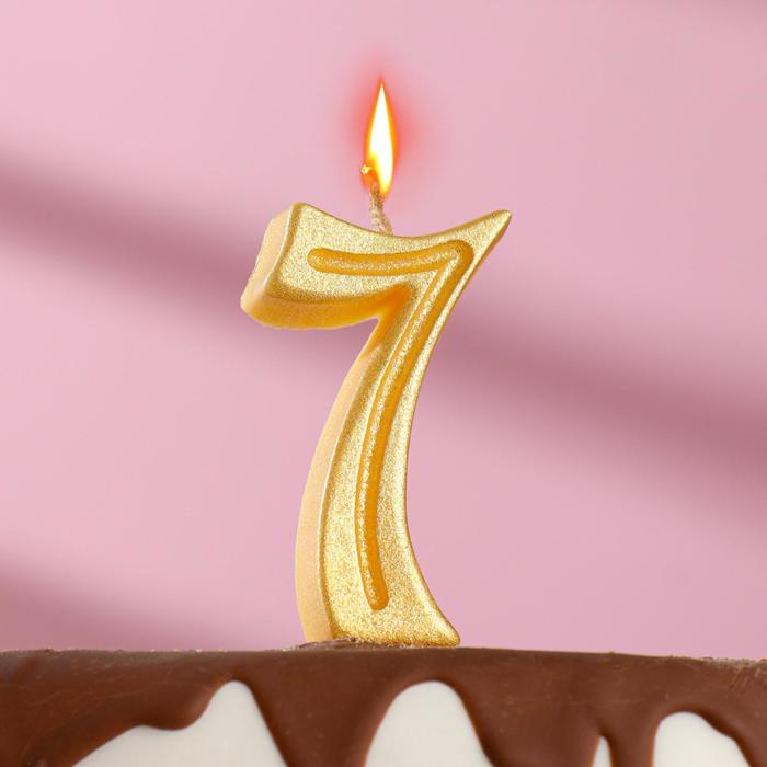 Свеча в торт "Грация", цифра 7, золото, 8.5 см
Свеча в торт "Грация", цифра 7, золото, 8.5 см