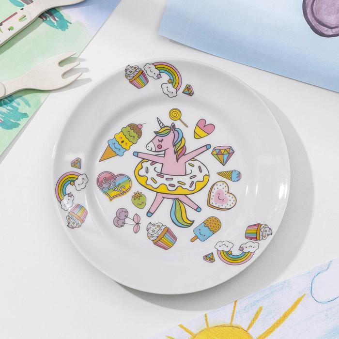 Тарелка мелкая «Единорожки», d=16,5 см
Тарелка мелкая «Единорожки», d=16,5 см