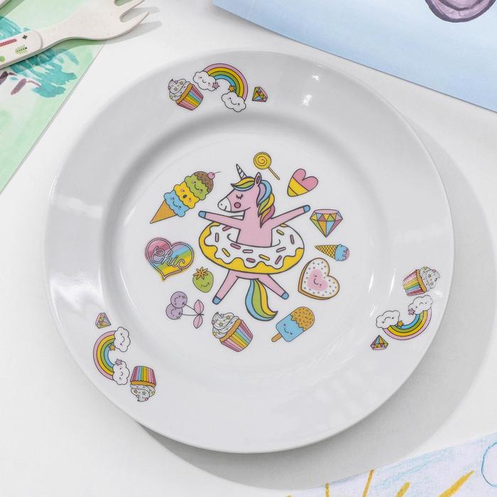Тарелка мелкая «Единорожки», d=20 см
Тарелка мелкая «Единорожки», d=20 см