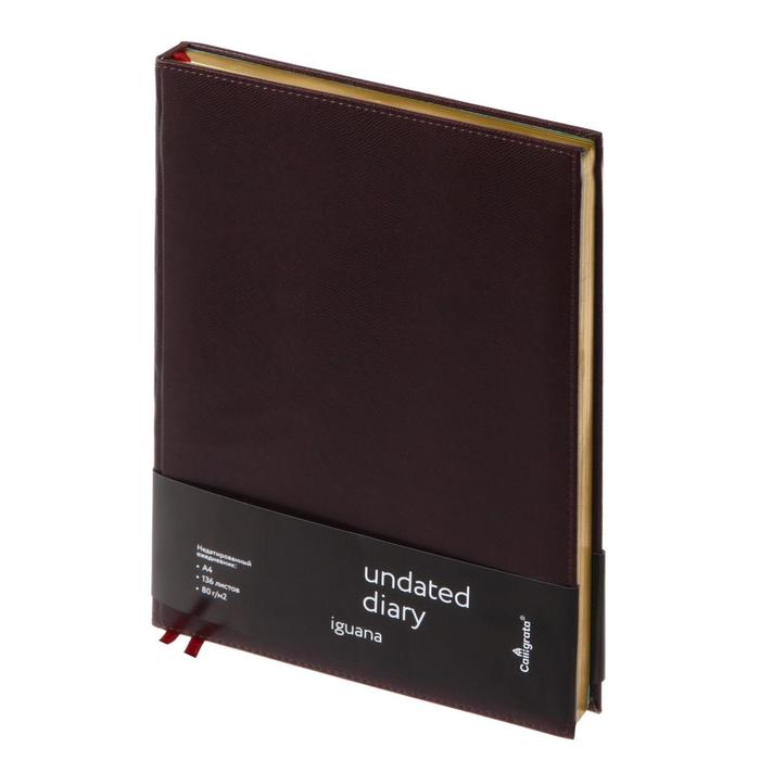 Ежедневник недатированный Iguana A4, 136 листов в клетку, кожзам, под кожу рептилий, золотой срез, 2 ляссе, перфорированные уголки
Ежедневник недатированный Iguana A4, 136 листов в клетку, кожзам, под кожу рептилий, золотой срез, 2 ляссе, перфорированные уголки