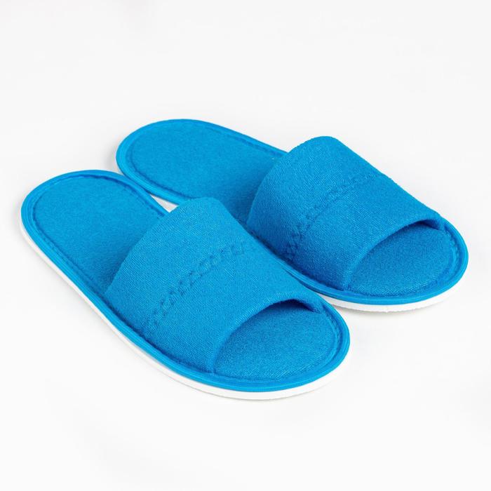 Тапочки женские махровые, открытый нос, цвет бирюза, размер 36-38
Тапочки женские махровые, открытый нос, цвет бирюза, размер 36-38