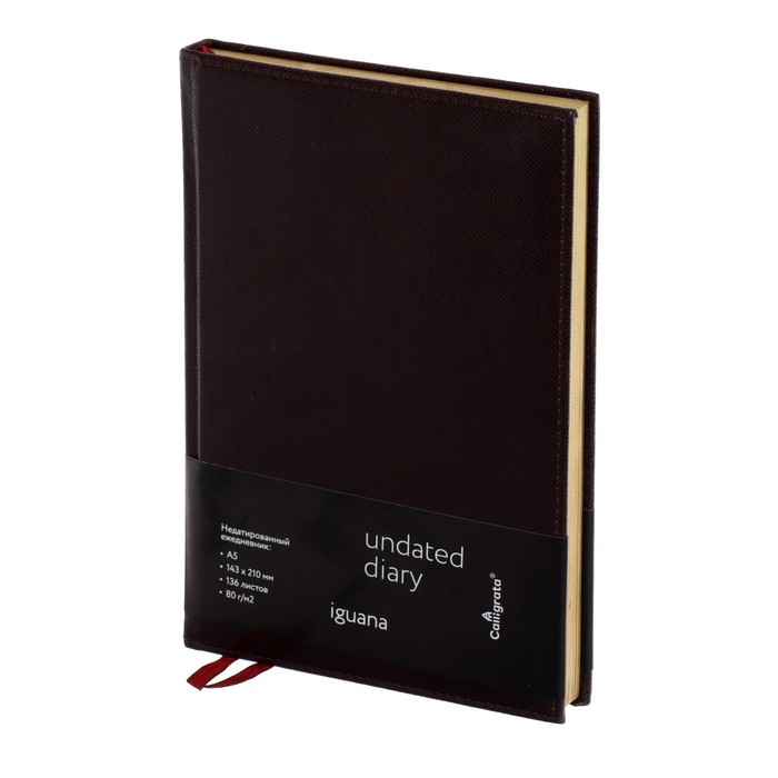 Ежедневник недатированный Iguana A5, 136 листов в клетку, кожзам, под кожу рептилий, золотой срез, 2 ляссе, перфорированные уголки
Ежедневник недатированный Iguana A5, 136 листов в клетку, кожзам, под кожу рептилий, золотой срез, 2 ляссе, перфорированные уголки