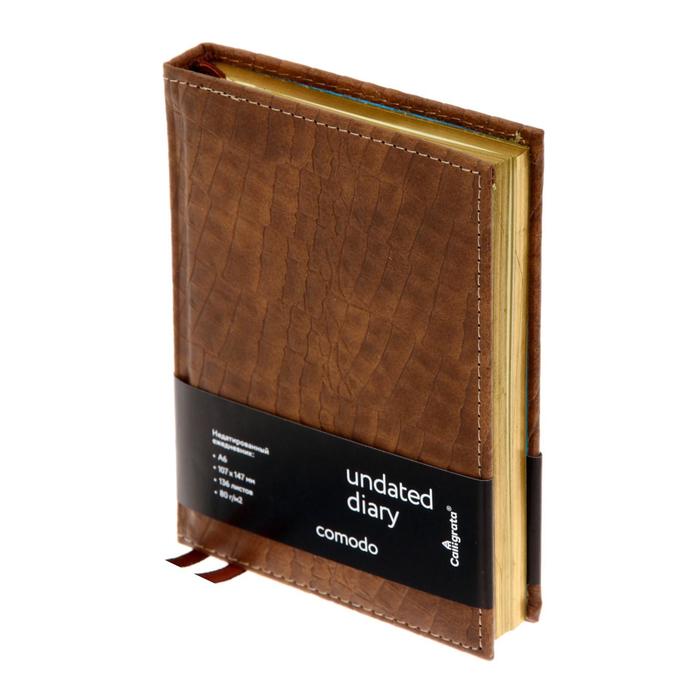 Ежедневник недатированный Comodo A6, 136 листов в клетку, кожзам, под матовую крокодиловую кожу, 2 ляссе, перфорированные уголки
Ежедневник недатированный Comodo A6, 136 листов в клетку, кожзам, под матовую крокодиловую кожу, 2 ляссе, перфорированные уголки