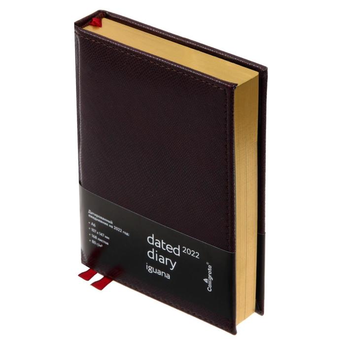 Ежедневник 2022 г Iguana A6, 168 листов в линейку, кожзам, под кожу рептилий, золотой срез, 2 ляссе, перфорированные уголки 
Ежедневник 2022 г Iguana A6, 168 листов в линейку, кожзам, под кожу рептилий, золотой срез, 2 ляссе, перфорированные уголки