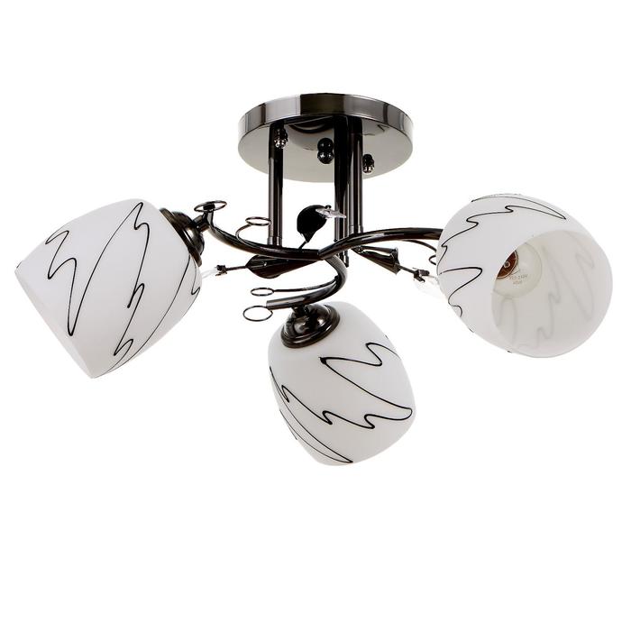 Люстра 33191, 3x60Вт, черный хром
Люстра 33191, 3x60Вт, черный хром