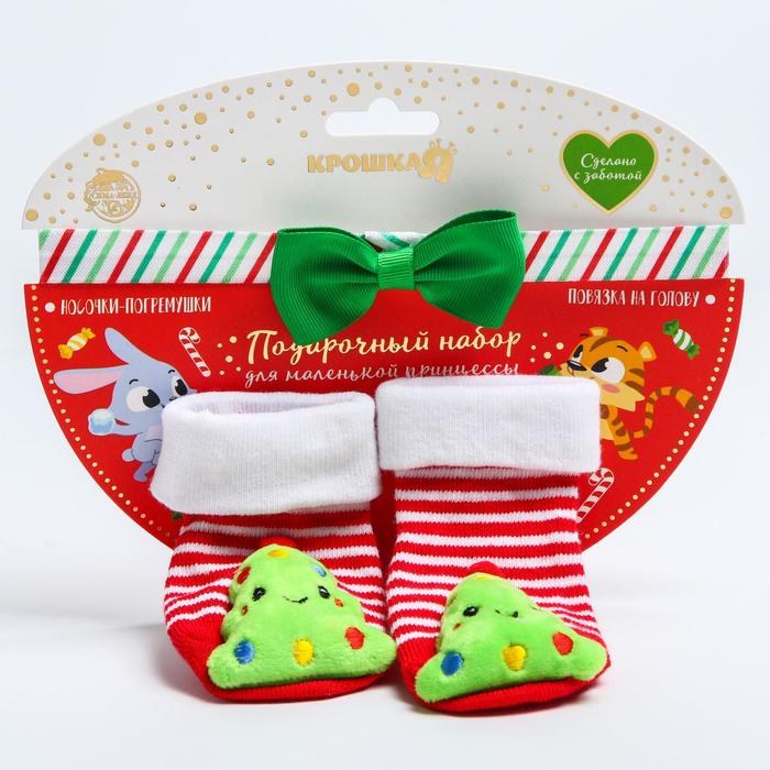 Подарочный набор: носочки - погремушки на ножки и повязка на голову «Модная малышка»
Подарочный набор: носочки - погремушки на ножки и повязка на голову «Модная малышка»