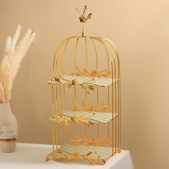 Подставка для десертов «Орхидея», 49×22×22 см, 3 яруса, квадратная, цвет металла золотой
Подставка для десертов «Орхидея», 49×22×22 см, 3 яруса, квадратная, цвет металла золотой