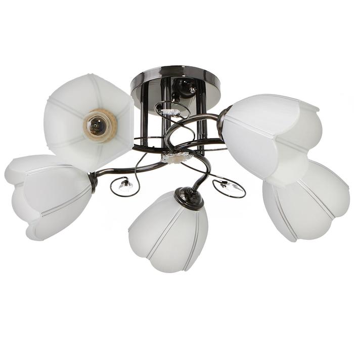 Люстра 54091, 5x60Вт, черный хром
Люстра 54091, 5x60Вт, черный хром