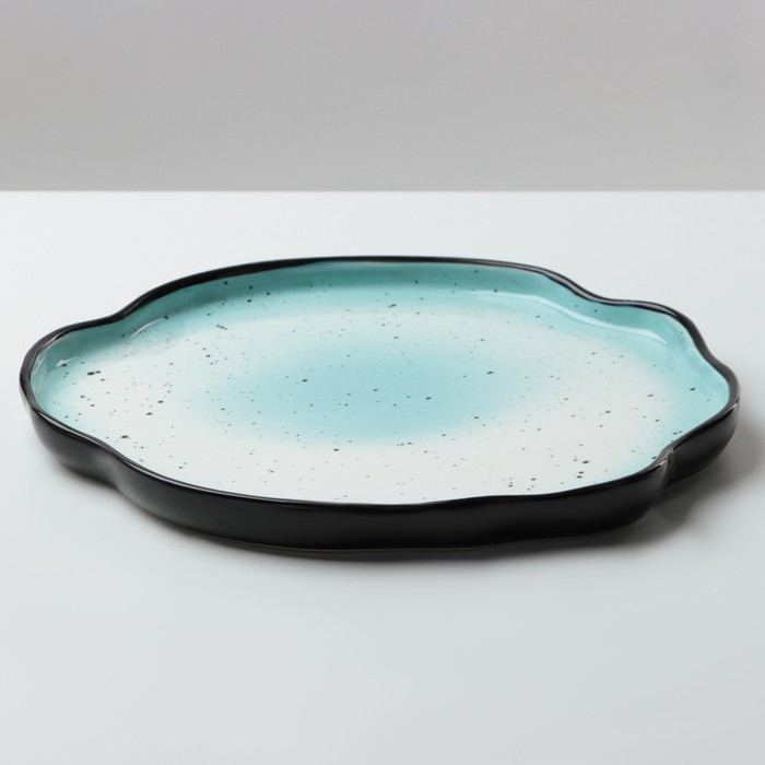 фото Тарелка неровный край «синяя», 27 см дорого внимание