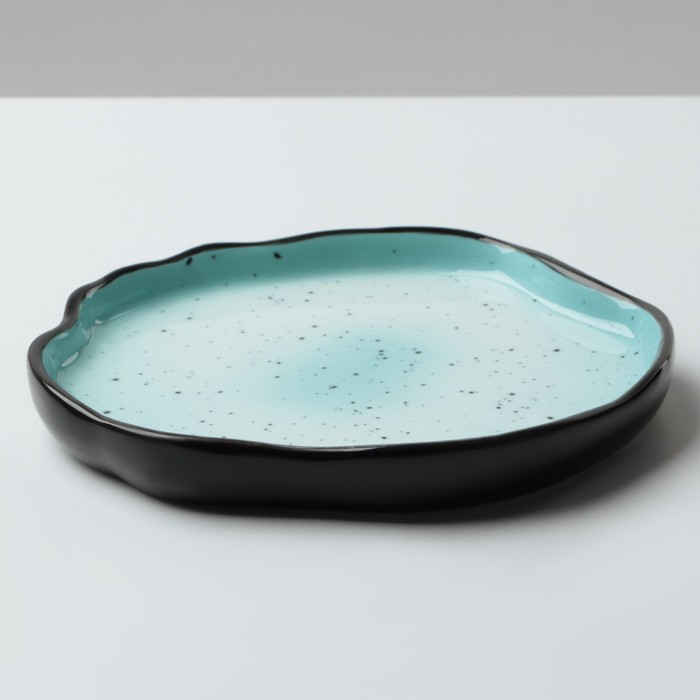 фото Тарелка неровный край «синяя», 17 см дорого внимание