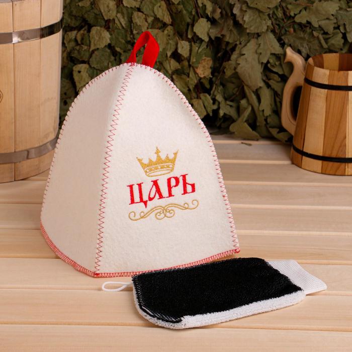 Набор для бани шапка с мочалкой "Царь бани"
Набор для бани шапка с мочалкой "Царь бани"