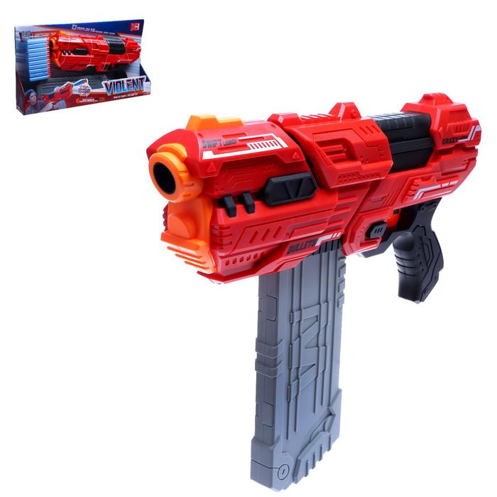 Бластер Violent, стреляет мягкими пулями, цвет красный
Бластер Violent, стреляет мягкими пулями, цвет красный