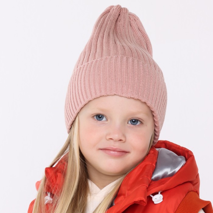 Шапка вязанная для девочки, цвет пудра, размер 48-52
Шапка вязанная для девочки, цвет пудра, размер 48-52