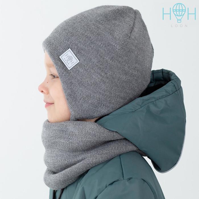 Двухслойная шапка, цвет серый, размер 42-46 
Двухслойная шапка, цвет серый, размер 42-46