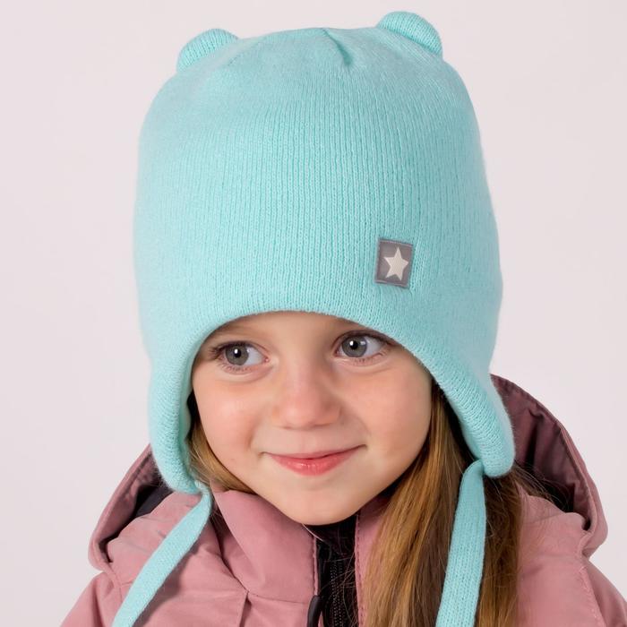 Шапка с завязками детская, цвет мята, размер 46-50
Шапка с завязками детская, цвет мята, размер 46-50