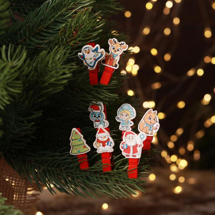 Набор декоративных прищепок «Весёлый Новый год» 10 шт.
Набор декоративных прищепок «Весёлый Новый год» 10 шт.