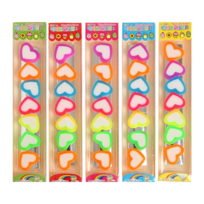 Набор ластиков фигурных "Сердечки", 7 штук 
Набор ластиков фигурных "Сердечки", 7 штук