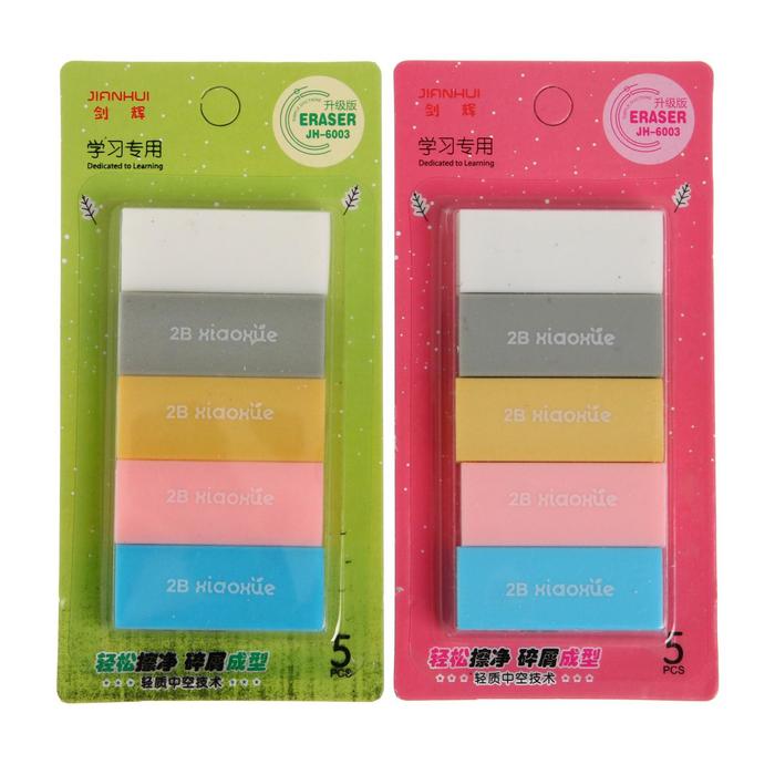 Набор ластиков прямоугольных, 5 штук на блистере
Набор ластиков прямоугольных, 5 штук на блистере