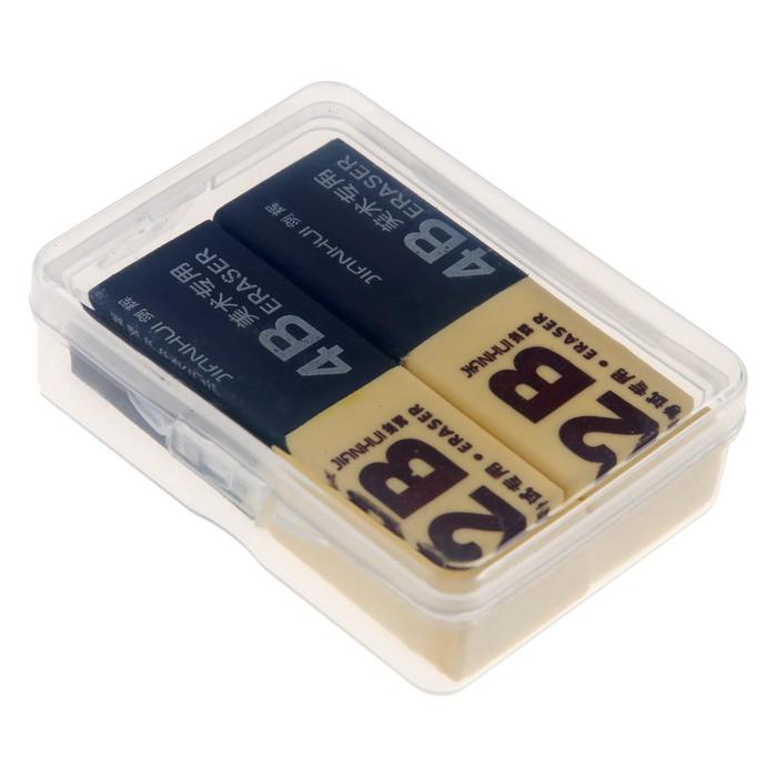 Набор ластиков прямоугольных, 4 штуки в коробочке
Набор ластиков прямоугольных, 4 штуки в коробочке