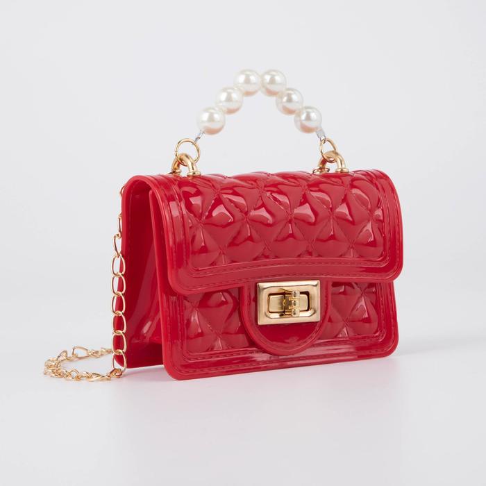 Сумка детская на замке, цвет красный 
Сумка детская на замке, цвет красный