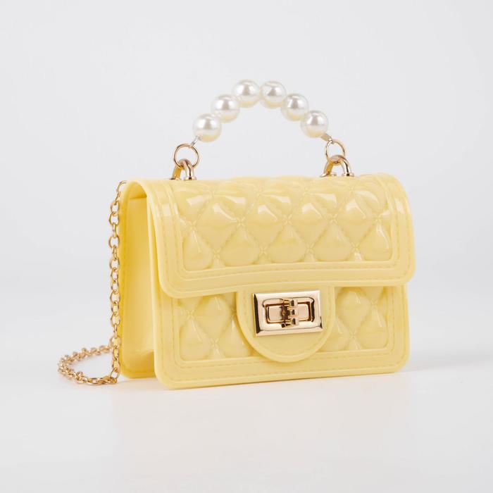 Сумка детская на замке, цвет жёлтый 
Сумка детская на замке, цвет жёлтый