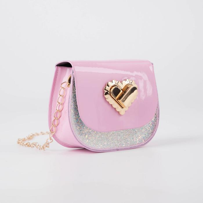Сумка детская на замке, длинная цепь, цвет сиреневый
Сумка детская на замке, длинная цепь, цвет сиреневый