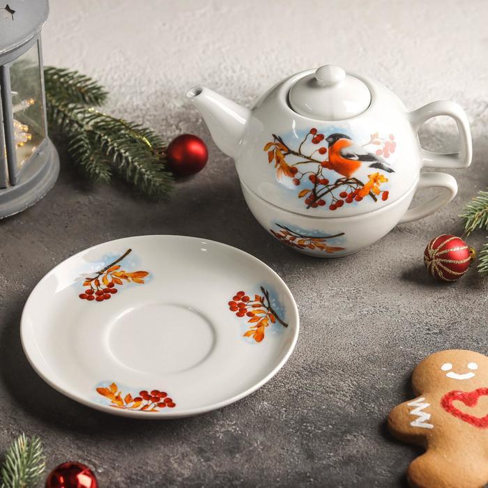 Набор для чая «Снегири», 3 предмета, чайник 400 мл, чашка 200 мл
Набор для чая «Снегири», 3 предмета, чайник 400 мл, чашка 200 мл