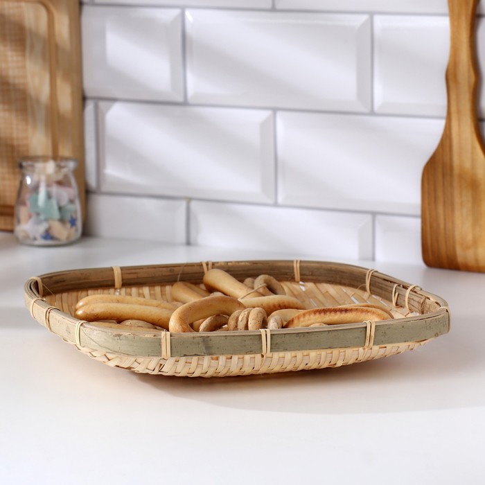 фото Корзина плетеная, 25х25х4 см