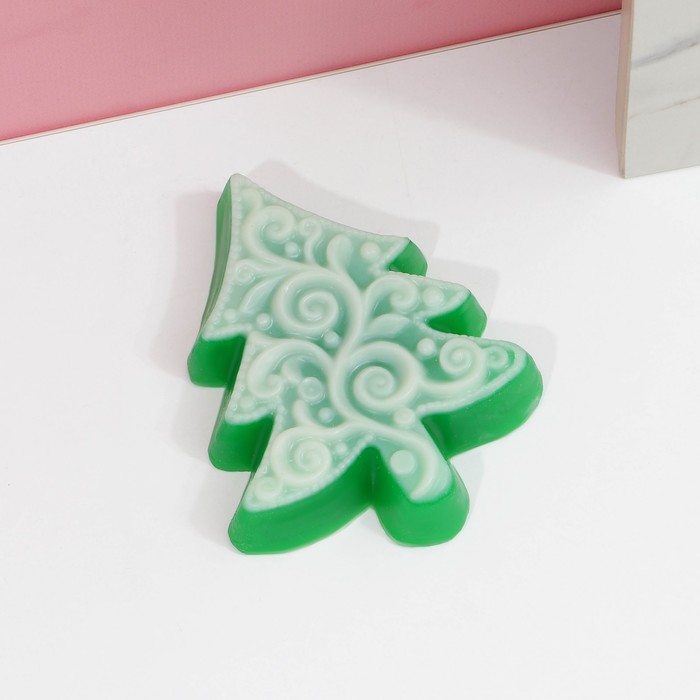 Фигурное мыло ручной работы в форме елки 105 г, аромат хвойный
Фигурное мыло ручной работы в форме елки 105 г, аромат хвойный