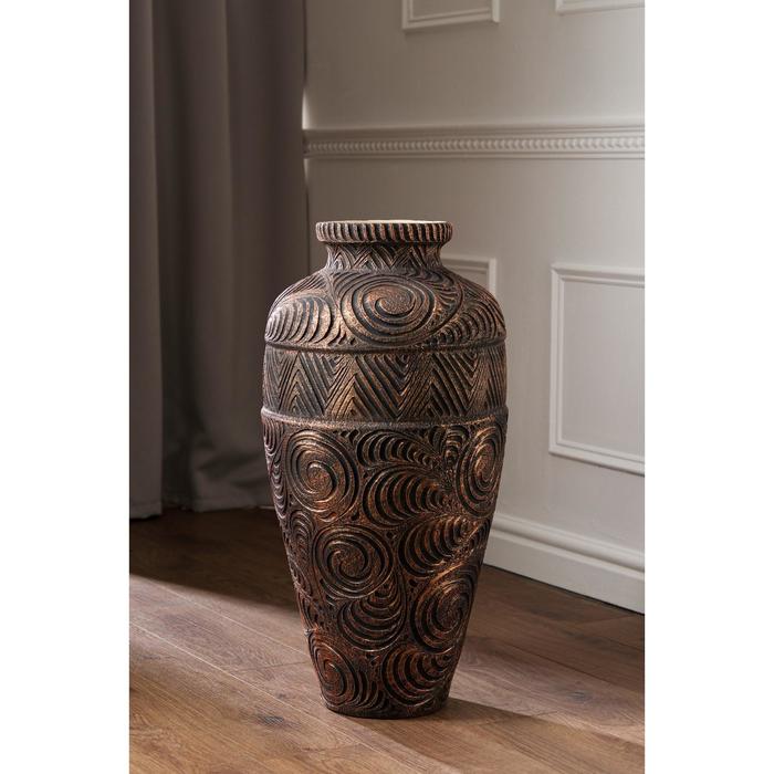 Ваза керамическая "Алман", напольная, медный цвет, 70 см 
Ваза керамическая "Алман", напольная, медный цвет, 70 см