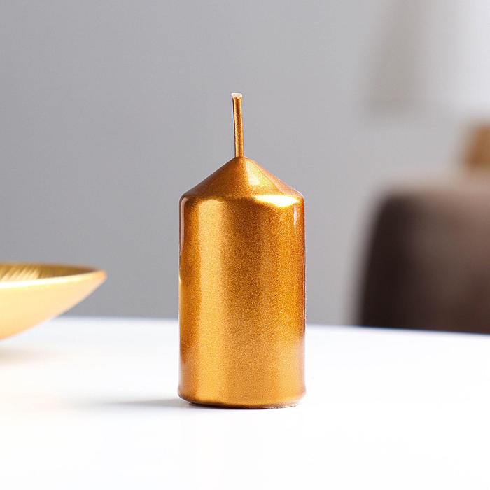 Набор свечей-цилиндров, 3,8х7 см, 4 штуки, кофейно-золотой металлик
Набор свечей-цилиндров, 3,8х7 см, 4 штуки, кофейно-золотой металлик