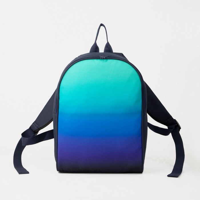 Рюкзак «Градиент» 27х14х38, отд на молнии, н/карман, синий/зелёный
Рюкзак «Градиент» 27х14х38, отд на молнии, н/карман, синий/зелёный