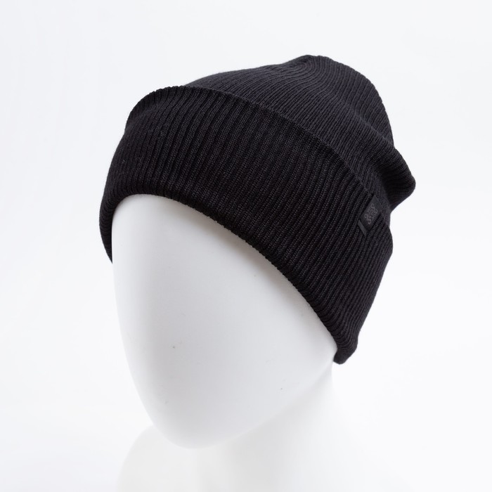 Шапка мужская, цвет чёрный, размер 56-58
Шапка мужская, цвет чёрный, размер 56-58