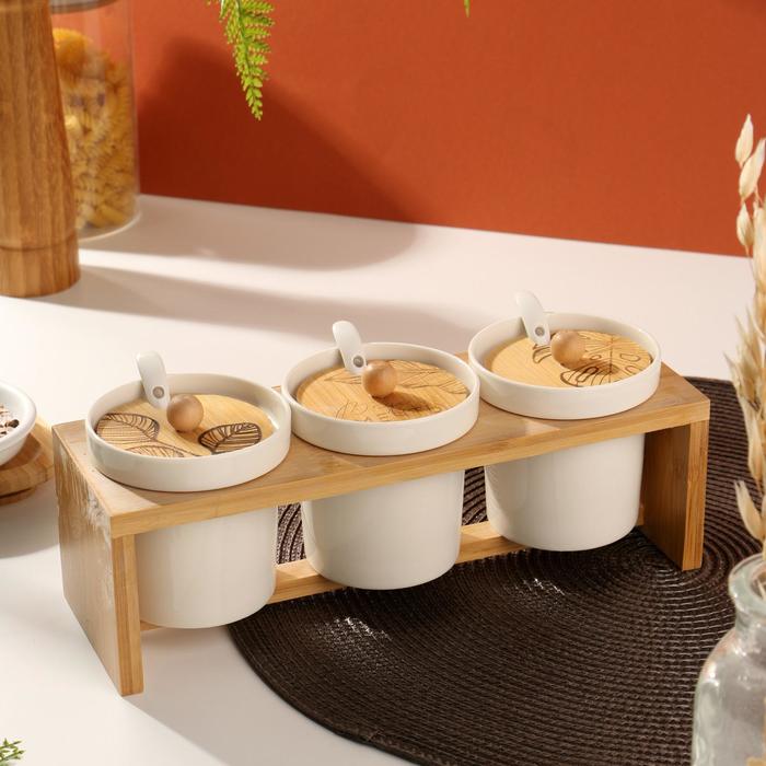 Набор банок для хранения на подставке «Вкус мечты», 200 мл, 3 шт
Набор банок для хранения на подставке «Вкус мечты», 200 мл, 3 шт