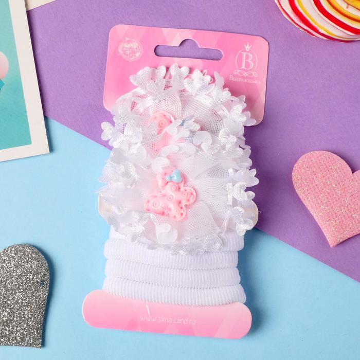 Набор для волос "Алексия" (4 резинки, 2 зажима) бабочка бантик, 6х6 см, белый
Набор для волос "Алексия" (4 резинки, 2 зажима) бабочка бантик, 6х6 см, белый