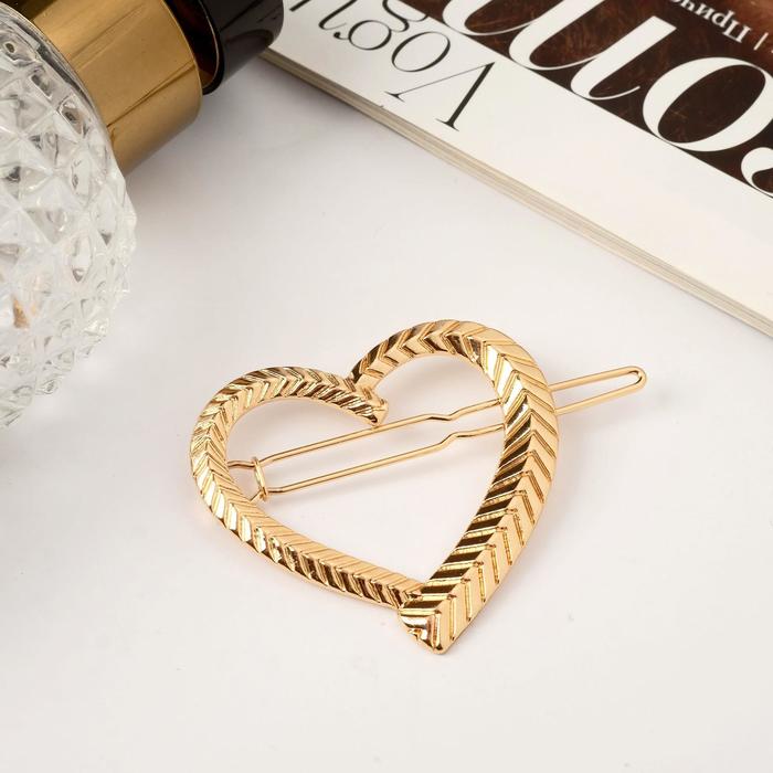 Зажим для волос "Либерти" сердце плетение, 6 см, золото
Зажим для волос "Либерти" сердце плетение, 6 см, золото