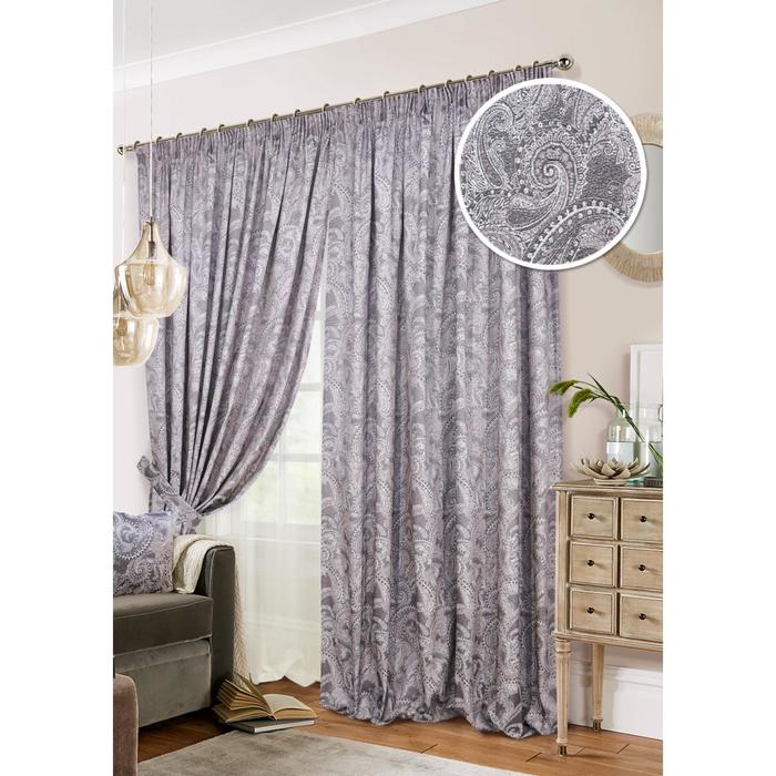 фото Комплект штор на тесьме samira, размер 400х270 см, тюль - 450х270 см эскар