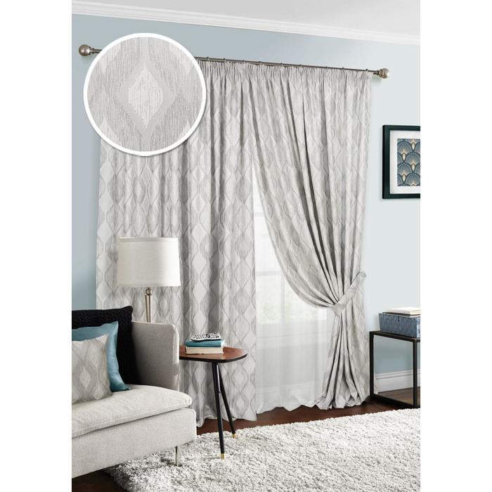 фото Комплект штор на тесьме allegro, размер 400х270 см, тюль - 450х270 см эскар