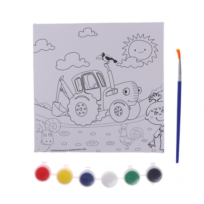 Холст для росписи «Синий Трактор» 15×15 см 
Холст для росписи «Синий Трактор» 15×15 см